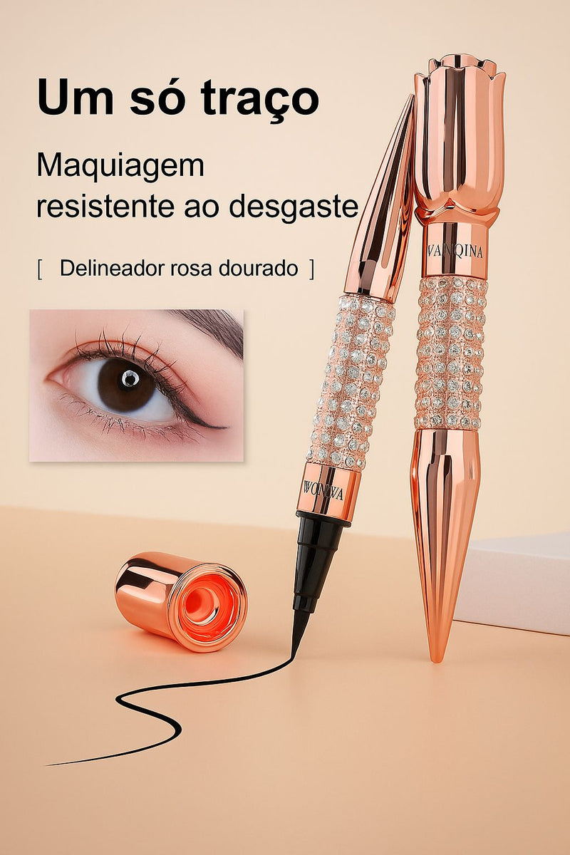 YANQINA Delineador Líquido Preto-à prova d’água