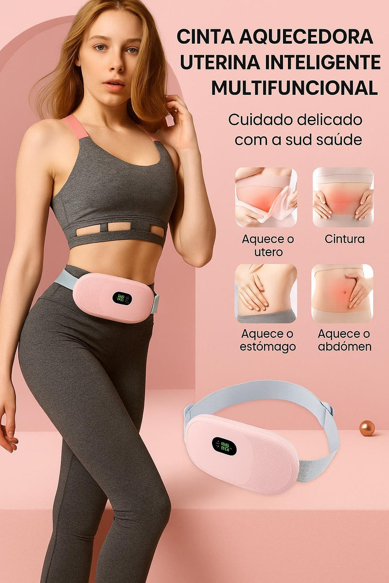 Cinto Térmico de Grafeno Sem Fio para Cólica Menstrual
