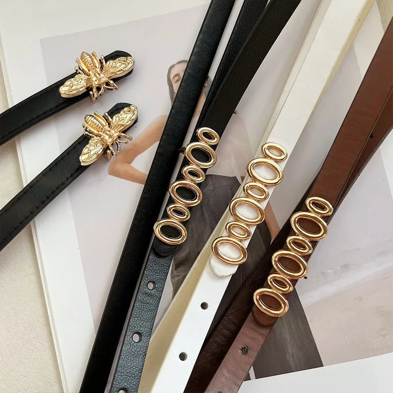 Cinto Artístico Feminino Coreano em PU