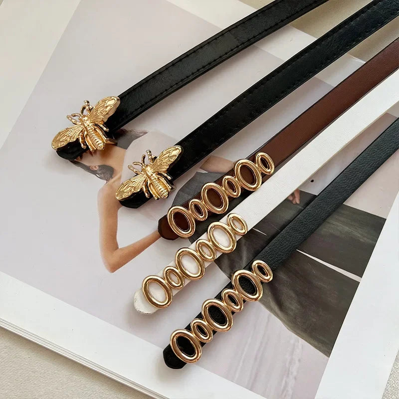 Cinto Artístico Feminino Coreano em PU