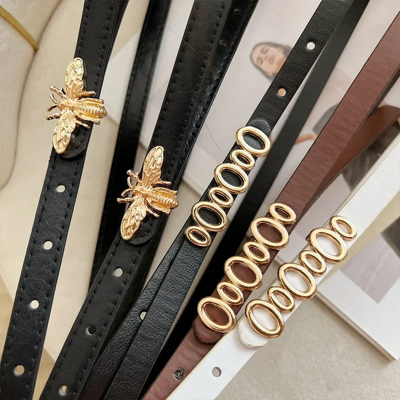 Cinto Artístico Feminino Coreano em PU