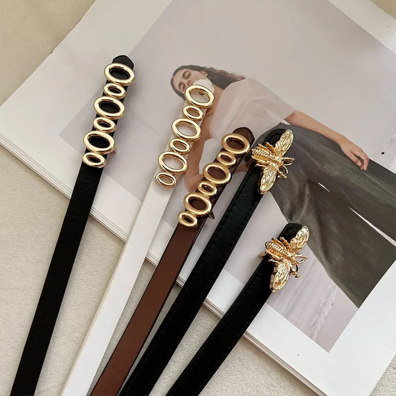 Cinto Artístico Feminino Coreano em PU