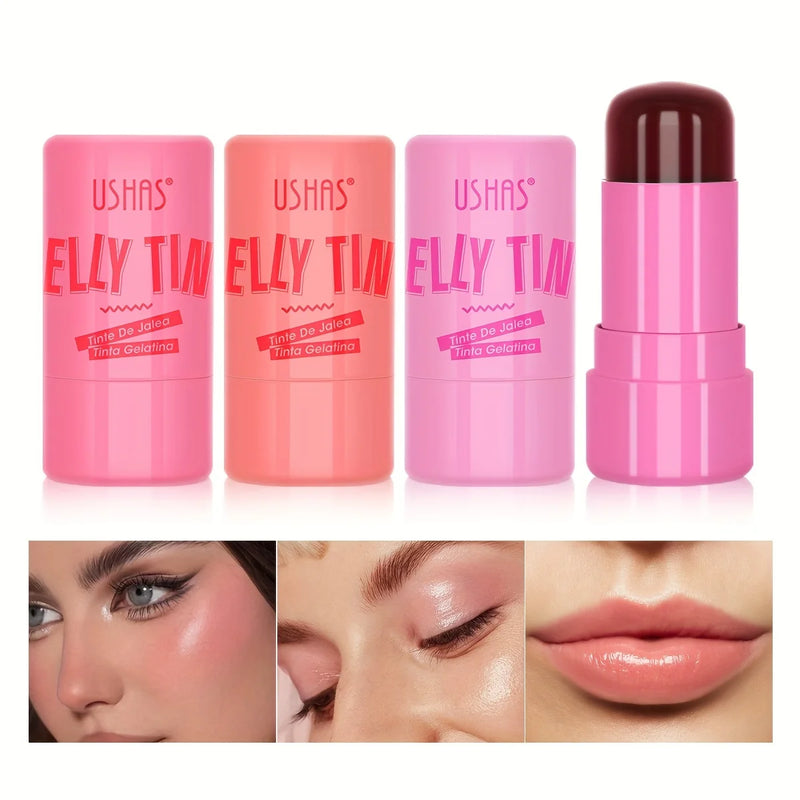 Bastão Tint Jelly à Base de Água-Blush, Sombra e Hidratante Labial